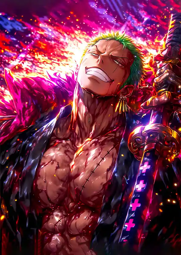 L1626-metalposter-01 متال پوستر انیمه وان پیس طرح زورو کد L1626 - Image 1