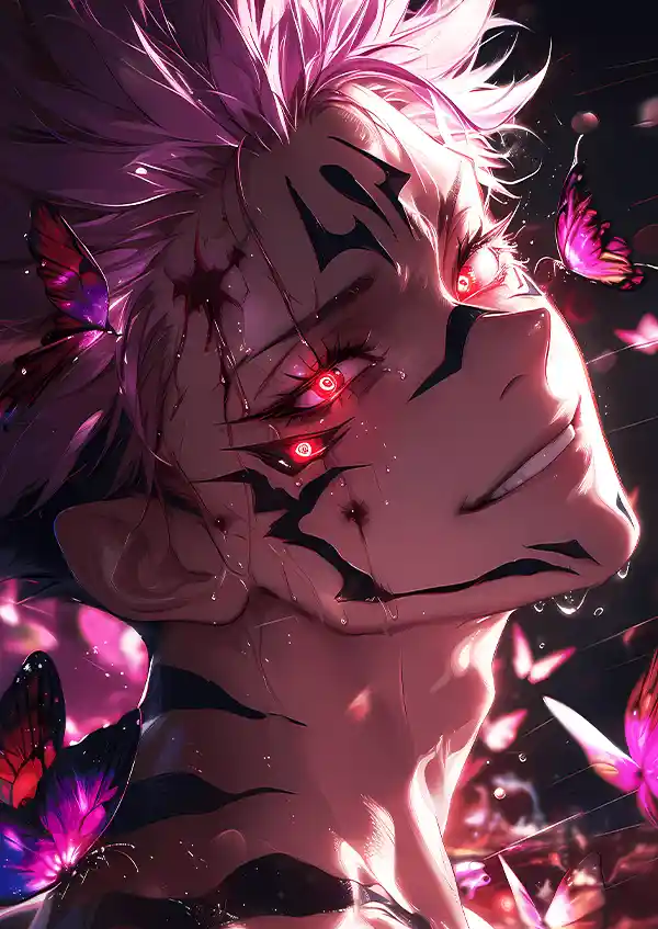 L1629-metalposter-01 متال پوستر انیمه جوجوتسو کایسن طرح سوکونا کد L1629 - Image 1