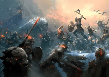 متال پوستر طرح بازی God Of War کد L1633