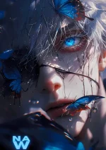 متال پوستر انیمه جوجوتسو کایسن طرح گوجو کد L1645