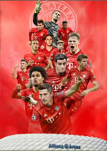 متال پوستر طرح باشگاه بایرن مونیخ کد L1656