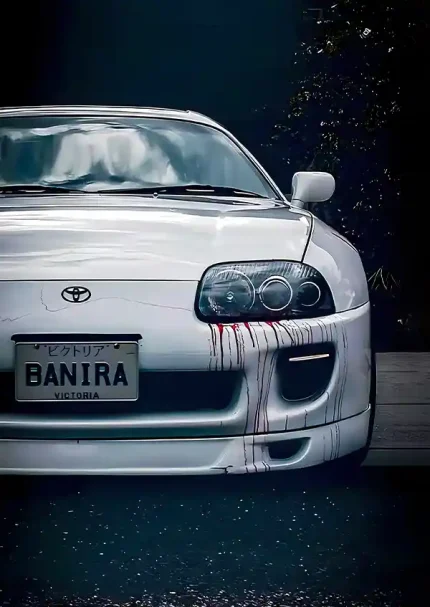 متال پوستر طرح ماشین تویوتا سوپرا کد L1658