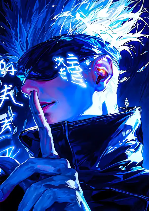 L1661-metalposter-01 متال پوستر انیمه جوجوتسو کایسن طرح گوجو کد L1661 - Image 1