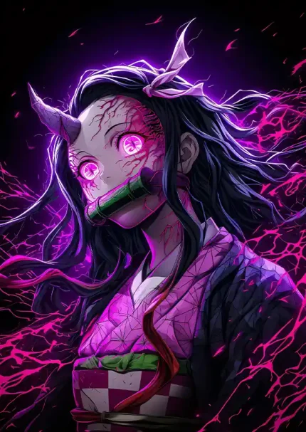 متال پوستر انیمه شیطان کش طرح نزوکو کد L1663