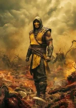 متال پوستر بازی Mortal Kombat طرح اسکورپیون کد L1665
