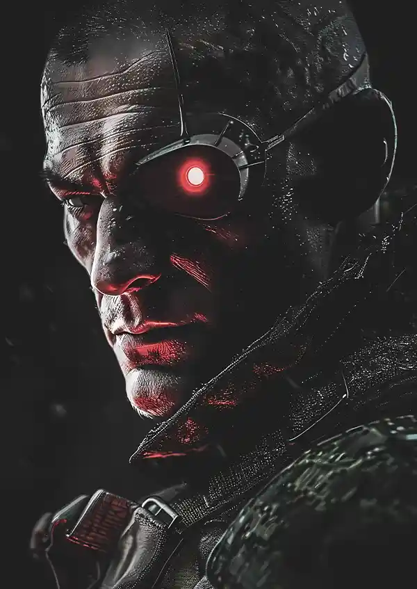 L1672-metalposter-01 متال پوستر بازی Mortal Kombat طرح Kano کد L1672 - Image 1