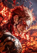 پوستر انیمه جوجوتسو کایسن طرح سوکونا کد L1675