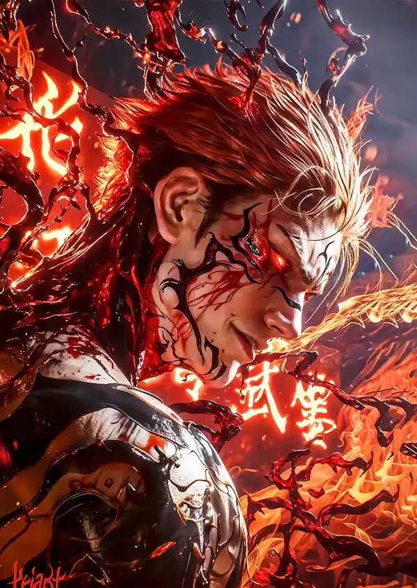 L1675-metalposter-01 پوستر انیمه جوجوتسو کایسن طرح سوکونا کد L1675 - Image 1