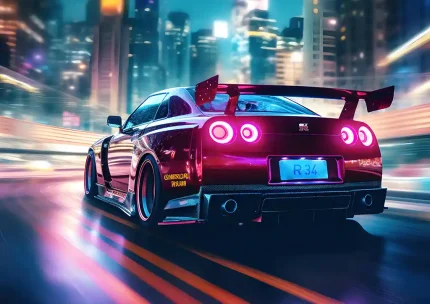 متال پوستر طرح ماشین نیسان GTR کد L1682