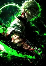 متال پوستر انیمه شیطان کش طرح Sanemi Shinazugawa کد L1686