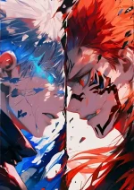 متال پوستر انیمه جوجوتسو کایسن طرح گوجو کد L1690