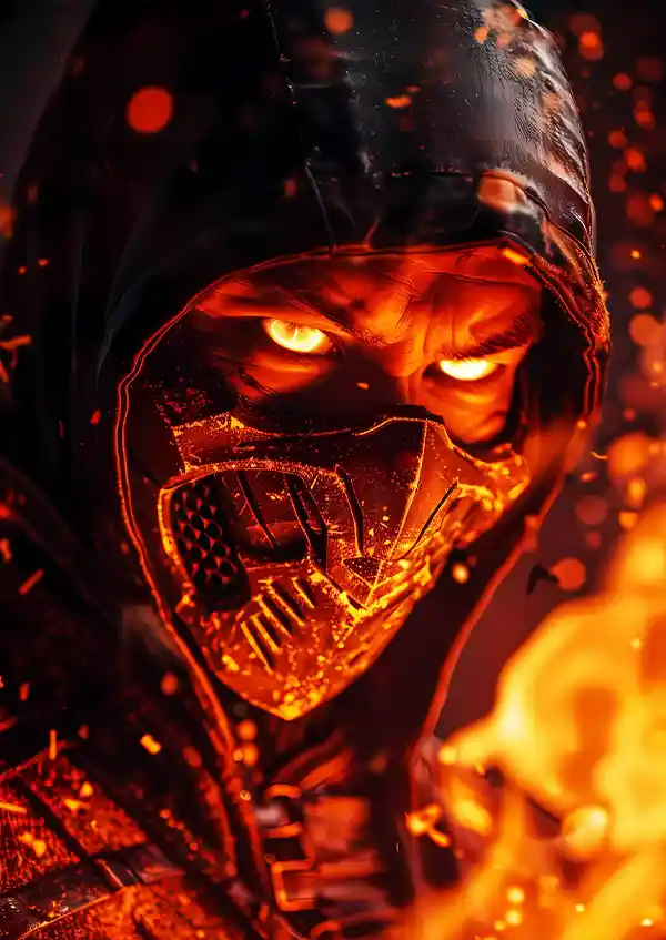L1692-metalposter-01 متال پوستر بازی Mortal Kombat طرح اسکورپیون کد L1692 - Image 1