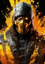 متال پوستر بازی Mortal Kombat طرح اسکورپیون کد L1694