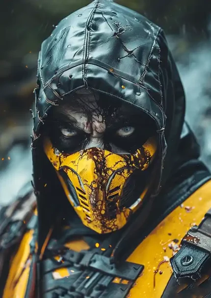 متال پوستر بازی Mortal Kombat طرح اسکورپیون کد L1696