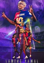 متال پوستر طرح لامین یامال کد L1706