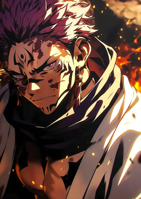 L1708-metalposter-01 متال پوستر انیمه جوجوتسو کایسن طرح سوکونا کد L1708 - Image 1