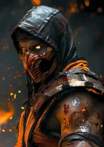 متال پوستر بازی Mortal Kombat طرح اسکورپیون کد L1720