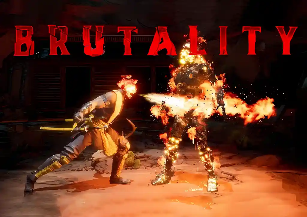 L1723-metalposter-01 متال پوستر طرح Fatality بازی Mortal Kombat کد L1723 - Image 1