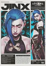 متال پوستر انیمه آرکین طرح جینکس کد L1736