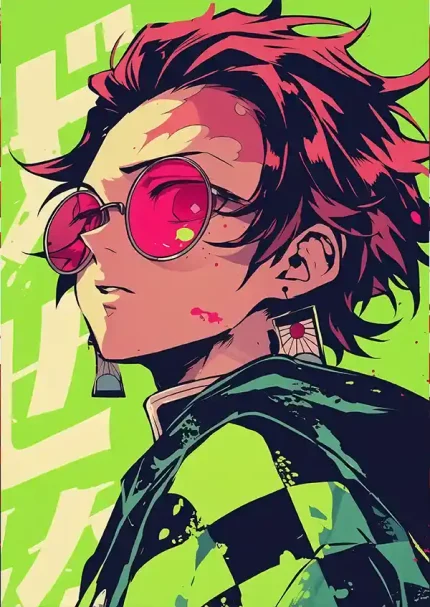 متال پوستر انیمه شیطان کش طرح تانجیرو کد L1738