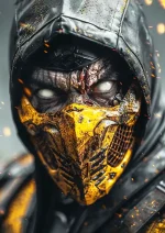 متال پوستر بازی Mortal Kombat طرح اسکورپیون کد L1739