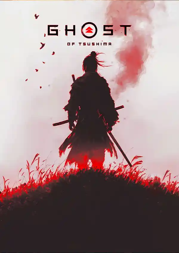 L1752-metalposter-01 متال پوستر طرح بازی Ghost OF Tsushima کد L1752 - Image 1