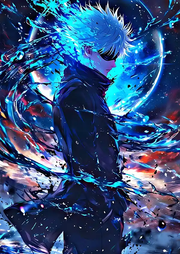 L1755-metalposter-01 متال پوستر انیمه جوجوتسو طرح گوجو کد L1755 - Image 1