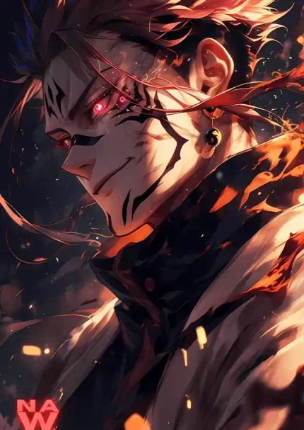 متال پوستر انیمه جوجوتسو کایسن طرح سوکونا کد L1757