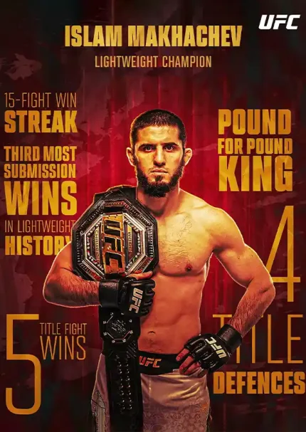 متال پوستر طرح UFC اسلام ماخاچف کد L1761