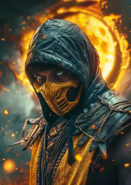 متال پوستر بازی Mortal Kombat طرح اسکورپیون کد L1764