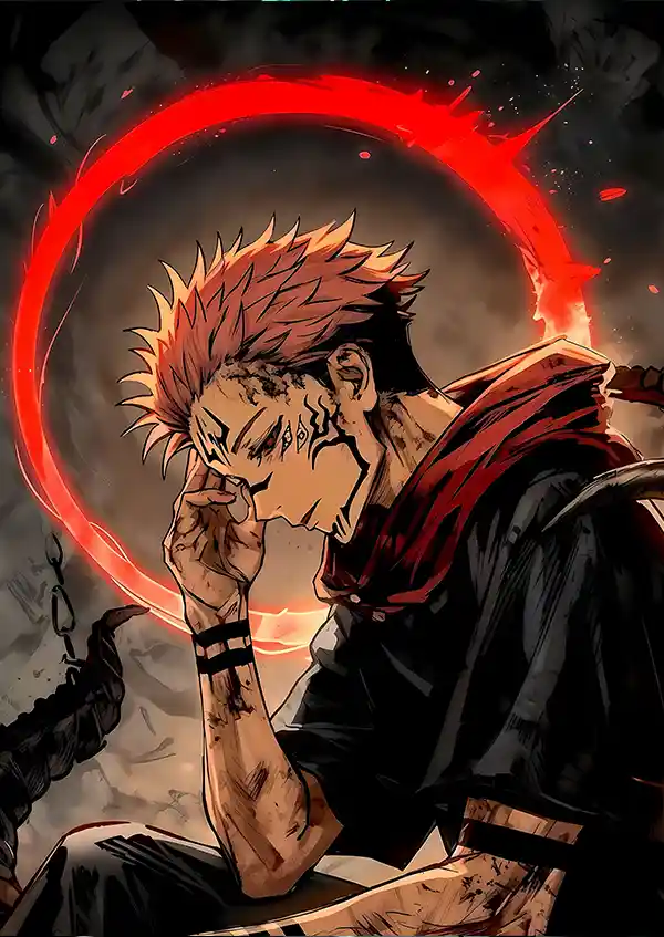 L1765-metalposter-01 متال پوستر انیمه جوجوتسو کایسن طرح سوکونا کد L1765 - Image 1