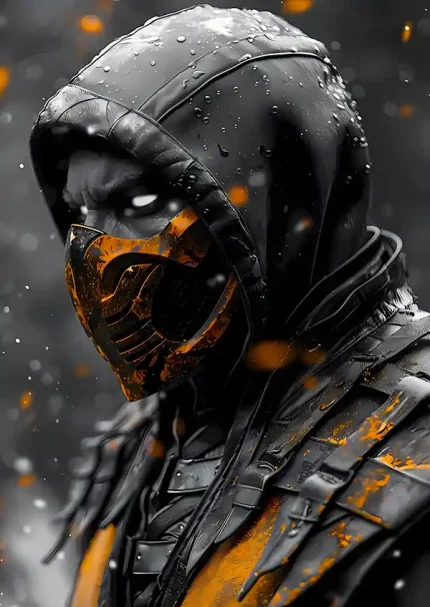 متال پوستر بازی Mortal Kombat طرح اسکورپیون کد L1774