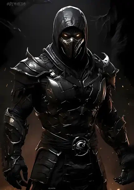 متال پوستر بازی Mortal Kombat طرح Noob Saibot کد L1782