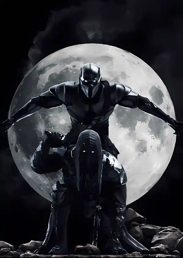 L1792-metalposter-01 متال پوستر بازی Mortal Kombat طرح Noob Saibot کد L1792 - Image 1