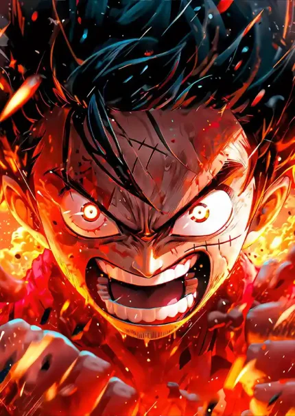 متال پوستر انیمه وان پیس طرح لوفی کد L1801