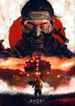 متال پوستر طرح بازی Ghost Of Tsushima کد L1803