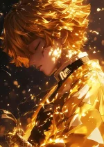 متال پوستر انیمه شیطان کش طرح زنیتسو کد L1805