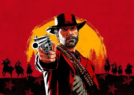 متال پوستر طرح بازی Red Dead Redemtion کد L1808