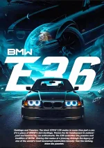 متال پوستر طرح ماشین BMW E36 کد L1809