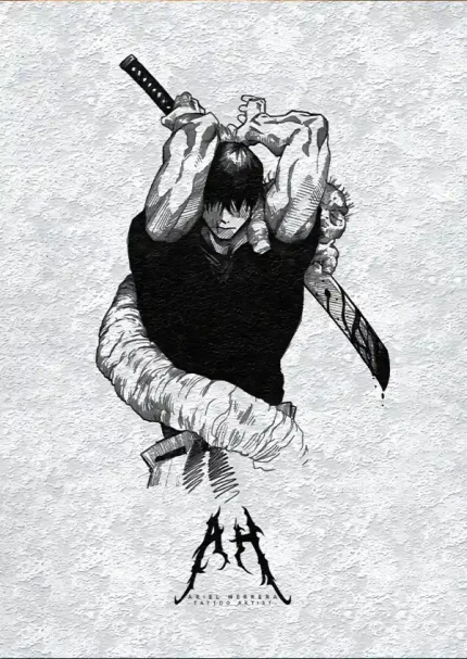 متال پوستر انیمه جوجوتسو کایسن طرح توجی کد L1810