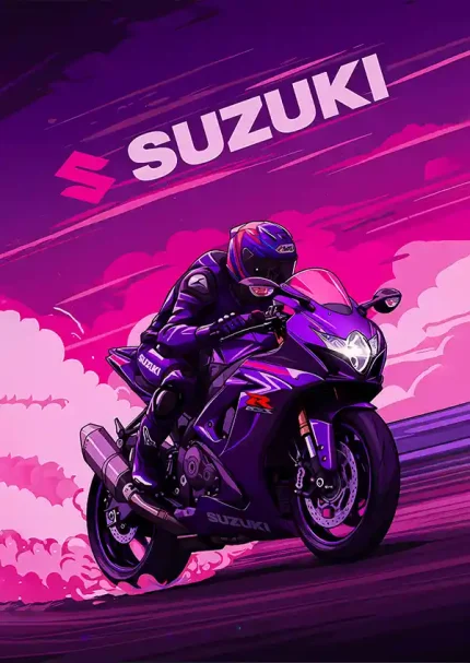 متال پوستر طرح موتور سوزوکی کد L1813