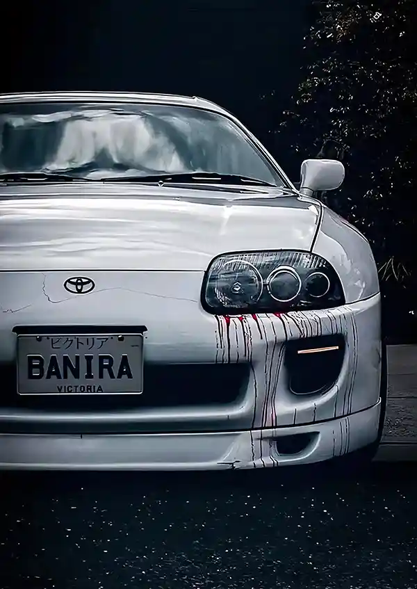 L1817-metalposter-01 متال پوستر طرح ماشین تویوتا سوپرا کد L1817 - Image 1