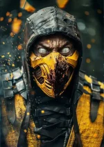 متال پوستر بازی Mortal Kombat طرح اسکورپیون کد L1820