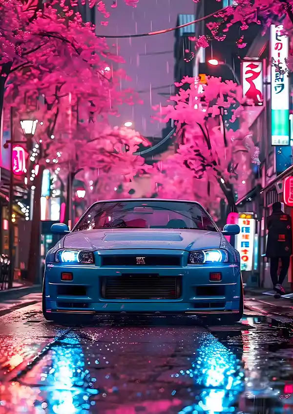 L1822-metalposter-01 متال پوستر طرح ماشین نیسان GTR کد L1822 - Image 1