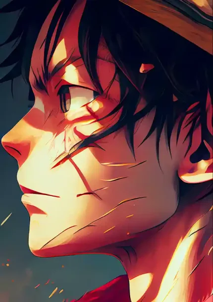 متال پوستر انیمه وان پیس طرح لوفی کد L1824