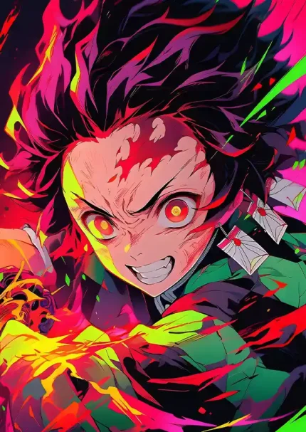 متال پوستر انیمه شیطان کش طرح تانجیرو کد L1830