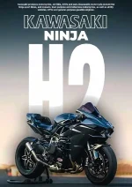 متال پوستر طرح موتور Kawasaki Ninja H2R کد L1833