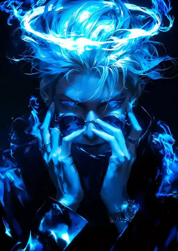 L1852-metalposter-01 متال پوستر انیمه جوجوتسو کایسن طرح گوجو کد L1852 - Image 1