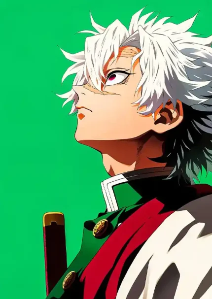 متال پوستر انیمه شیطان کش طرح Sanemi Shinazugawa کد L1855