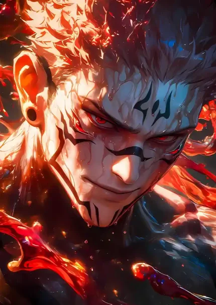 متال پوستر انیمه جوجوتسو کایسن طرح سوکونا کد L1857